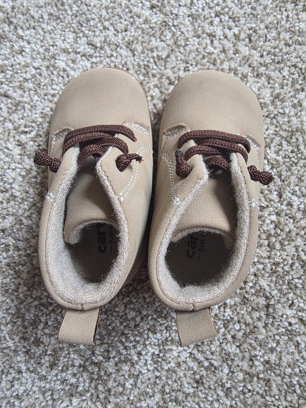 Carter's Tan and Brown Toddler Lace-Up Boots